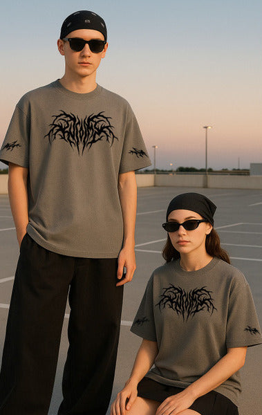 Graphic Tees - Metallic Grey