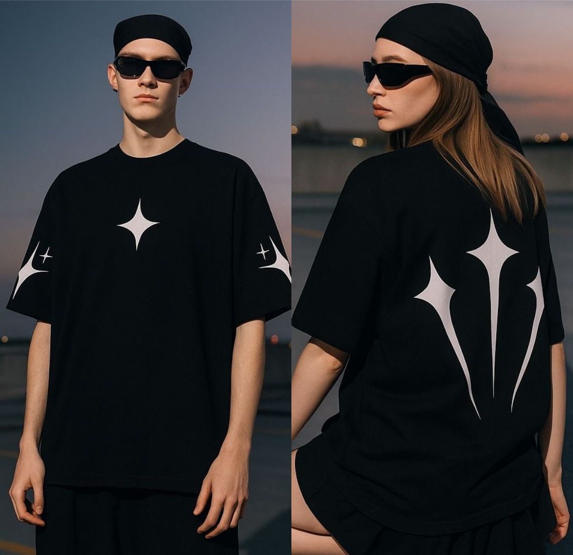 The StarLust Tee - Midnight Black